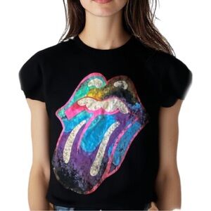 Women’s/Men’s Official The Rolling Stones Colors Tongue Premium T-Shirt Size XS